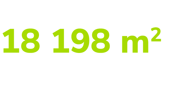 18 198 m2 Rental area netto 