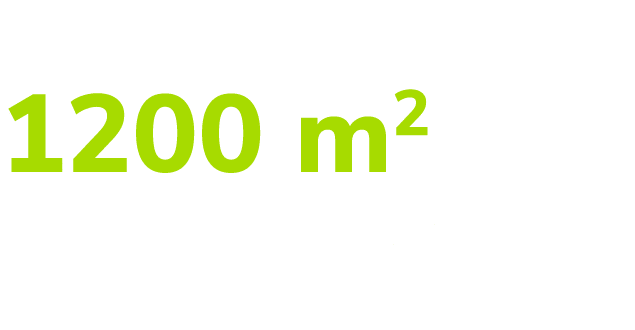 1200 m2 Typical floor area 
