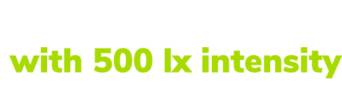 Workstation lighting with 500 lx intensity