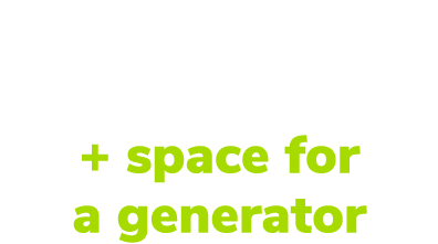 Two independent power sources + space for a generator