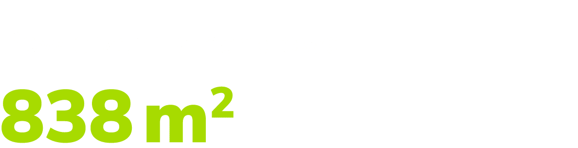 Powierzchnia handlowa: 838 m2
