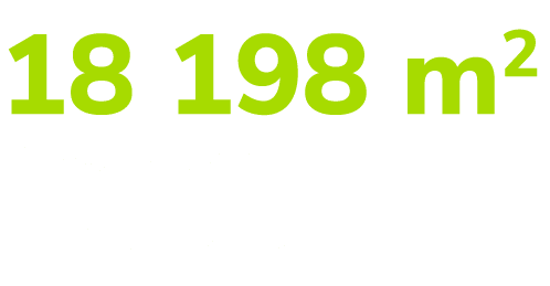 18 198 m2 Powierzchnia najmu netto 